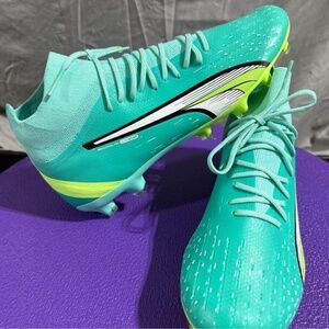 PUMA Ultra Pro FG/AG Electric Peppermint/Puma White/Fast Yellow 9D (M)